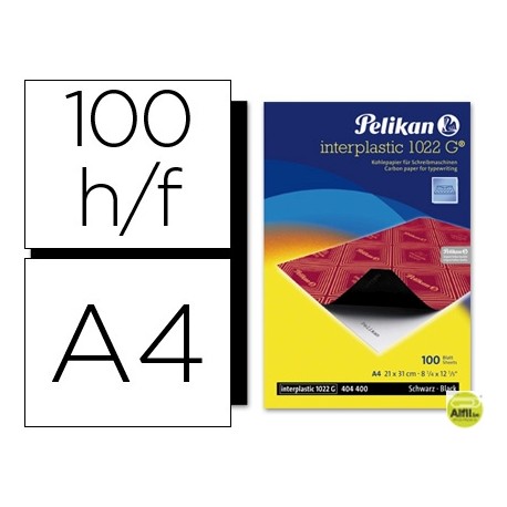 PAPEL CARBON PELIKAN NEGRO TAMANO A-4