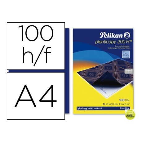 PAPEL CARBON PELIKAN AZUL TAMANO A-4