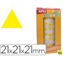 GOMETS AUTOADHESIVOS TRIANGULARES 21X21X21MM AMARILLO EN ROLLO