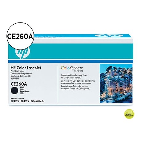 TONER HP COLOR LASERJET CP4025/CP4525 -CE260A- NEGRO 8.500 PAGS