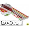 PAPEL FANTASIA NAVIDAD HOLOGRAFICO ROLLO DE 1,50X0,70 MT SURTIDOS