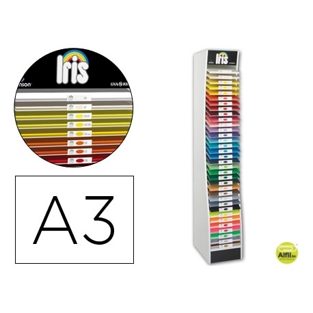 CARTULINA GUARRO DIN-A3 29,7X42 CMS CONTENIDO B COLORES SURTIDOS 185 GRS