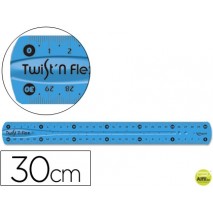 REGLA PLASTICO FLEXIBLE MAPED DE 30 CM COLORES SURTIDOS