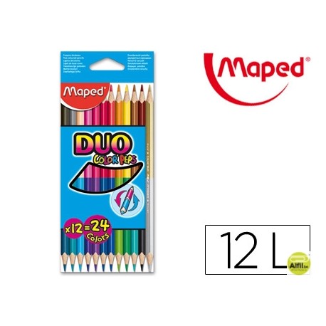 LAPICES DE COLORES MAPED COLOR PEPS DUO BICOLOR CAJA 12