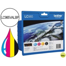 INK-JET BROTHER LC-985VAL 4 COLORES VALUE PACK NEGRO/CIAN/MAGENTA/AMARILLO DCP-J315W