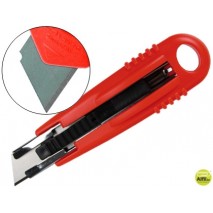 CUTER Q-CONNECT DE SEGURIDAD CON CUCHILLA RETRACTIL
