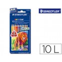 LAPICES DE COLORES STAEDTLER NORIS CLUB CAJA DE 10 COLORES TRIPLUS + AFILALAPIZ