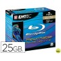 DVD BD-RE EMTEC CAPACIDAD 25GB VELOCIDAD 2X BLUE RAY REGRABABLE CAJA -5 UNIDADES-