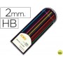MINAS LIDERPAPEL COLORES SURTIDOS DE 2 MM -ESTUCHE DE 12 MINAS