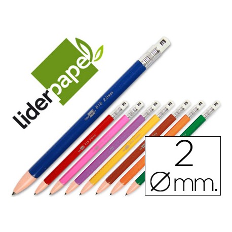 PORTAMINAS LIDERPAPEL 2MM COLORES SURTIDOS