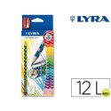 LAPICES DE COLORES LYRA GROOVE SLIM TRIANGULAR MINAS DE 3,3 MM CAJA DE 12 COLORES + SACAPUNTAS