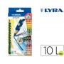 LAPICES DE COLORES LYRA GROOVE TRIANGULAR MINAS DE 4,25 MM CAJA DE 10 COLORES