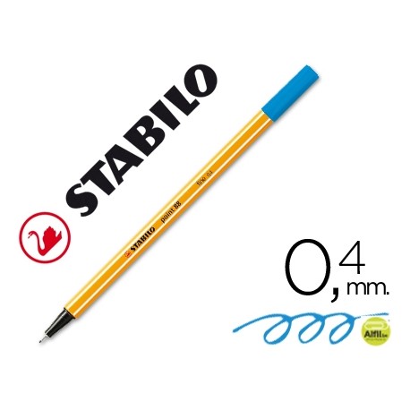ROTULADOR STABILO PUNTA DE FIBRA POINT 88 AZUL ULTRAMAR 0,4 MM