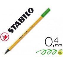 ROTULADOR STABILO PUNTA DE FIBRA POINT 88 VERDE MANZANA 0,4 MM
