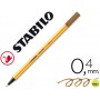 ROTULADOR STABILO PUNTA DE FIBRA POINT 88 MARRON 0,4 MM