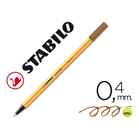 ROTULADOR STABILO PUNTA DE FIBRA POINT 88 MARRON 0,4 MM