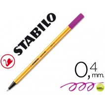 ROTULADOR STABILO PUNTA DE FIBRA POINT 88 LILA 0,4 MM