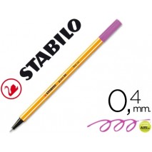 ROTULADOR STABILO PUNTA DE FIBRA POINT 88 LILA CLARO 0.4 MM