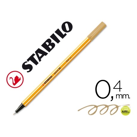 ROTULADOR STABILO PUNTA DE FIBRA POINT 88 OCRE OSCURO 0,4 MM