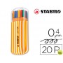 ROTULADOR STABILO PUNTA DE FIBRA POINT 88 ZEBRUI ESTUCHE DE 20 ROTULADORES SURTIDOS