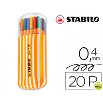 ROTULADOR STABILO PUNTA DE FIBRA POINT 88 ZEBRUI ESTUCHE DE 20 ROTULADORES SURTIDOS