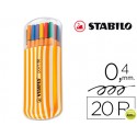ROTULADOR STABILO PUNTA DE FIBRA POINT 88 ZEBRUI ESTUCHE DE 20 ROTULADORES SURTIDOS