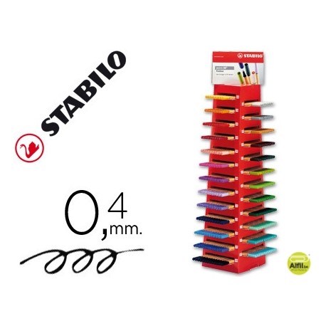 ROTULADOR STABILO PUNTA DE FIBRA POINT 88 -EXPOSITOR TORRE 266 UNI EN 25 ROTULADORES SURTIDOS