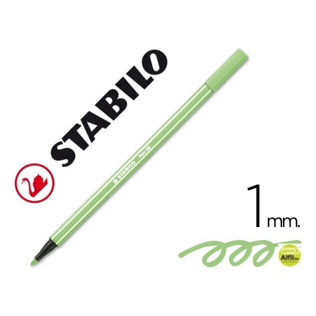 ROTULADOR STABILO ACUARELABLE PEN 68 VERDE HIELO 1 MM