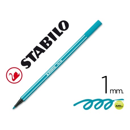 ROTULADOR STABILO ACUARELABLE PEN 68 TURQUESA 1 MM