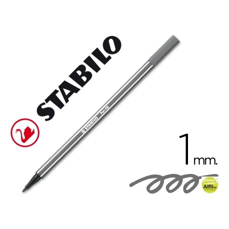 ROTULADOR STABILO ACUARELABLE PEN 68 GRIS AZULADO MEDIO 1 MM