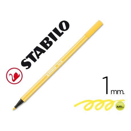 ROTULADOR STABILO ACUARELABLE PEN 68 AMARILLO 1 MM