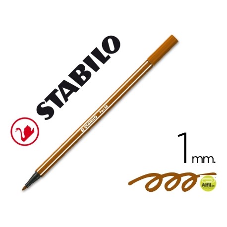 ROTULADOR STABILO ACUARELABLE PEN 68 MARRON 1 MM