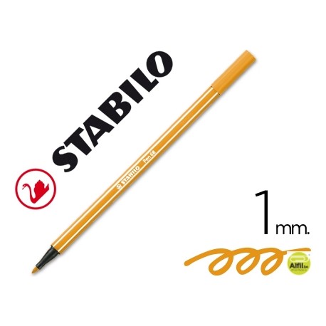 ROTULADOR STABILO ACUARELABLE PEN 68 NARANJA 1 MM
