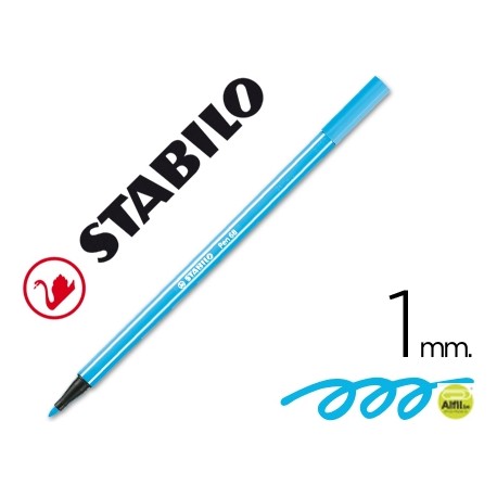 ROTULADOR STABILO ACUARELABLE PEN 68 AZUL CELESTE 1 MM