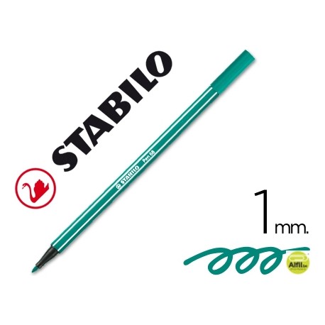 ROTULADOR STABILO ACUARELABLE PEN 68 VERDE ESMERALDA 1 MM