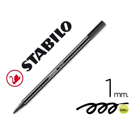 ROTULADOR STABILO ACUARELABLE PEN 68 NEGRO 1 MM