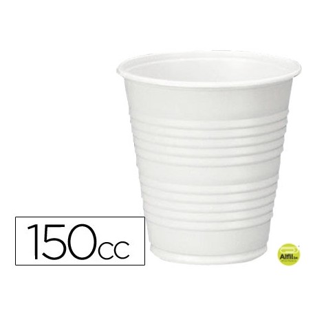 VASO DE PLASTICO BLANCO 150CC PARA MAQUINAS DE VENDING DE CAFE PAQUETE DE 100