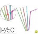 SORBETE FLEXIBLE FLUORESCENTE -PAQUETE 50 UNIDADES