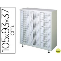 ARCHIVADOR METALICO CON 30 BANDEJAS MEDIANAS DE POLISTIRENO 5,5 CMS Y 30 BANDEJAS PEQUEƒAS 2,5 CMS