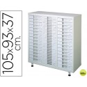 ARCHIVADOR METALICO CON 30 BANDEJAS MEDIANAS DE POLISTIRENO 5,5 CMS Y 30 BANDEJAS PEQUEƒAS 2,5 CMS