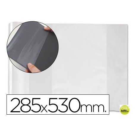 FORRALIBRO PVC CON SOLAPA AJUSTABLE ADHESIVO 285X530 MM
