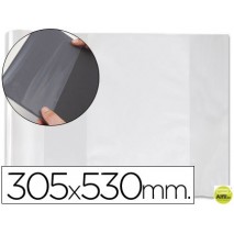 FORRALIBRO PVC CON SOLAPA AJUSTABLE ADHESIVO 305X530 MM