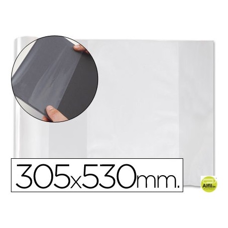 FORRALIBRO PVC CON SOLAPA AJUSTABLE ADHESIVO 305X530 MM