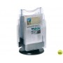 EXPOSITOR GIRATORIO FORMATO DIN A4 TRANSPARENTE 6 COMPARTIMENTOS DOBLE CARA 275X465 MM