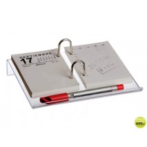 PORTACALENDARIO TRANSPARENTE Q-CONNECT PARA BLOC BUFETE 195X150X35 MM