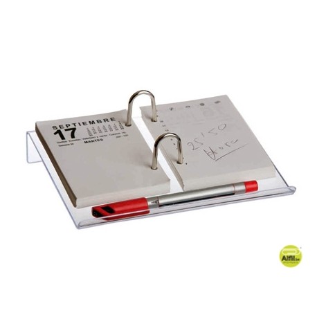PORTACALENDARIO TRANSPARENTE Q-CONNECT PARA BLOC BUFETE 195X150X35 MM
