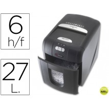 DESTRUCTORA DE DOCUMENTOS REXEL AUTO+100 CAPACIDAD 6 H DESTRUYE GRAPAS CLIPS Y TARJETAS