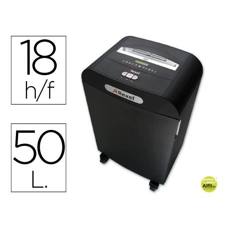 DESTRUCTORA DE DOCUMENTOS REXEL ANTIATASCO MERCURY RDX1850 CAPACIDAD DE CORTE 18 H DESTRUYE GRAPAS Y