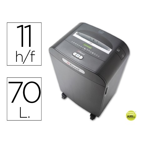 DESTRUCTORA DE DOCUMENTOS REXEL ANTIATASCO MERCURY RDM1170 CAPACIDAD 11 HOJAS DESTRUYE CLIPS Y GRAPA