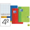 BLOC ESPIRAL OXFORD CARTONCILLO CUARTO 80 HOJAS CUADROS 4 MM